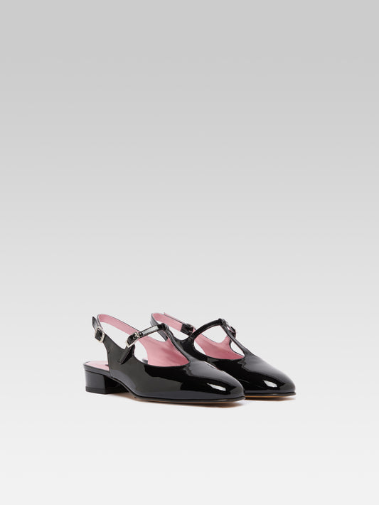 Prune - Black patent leather slingbacks - Image number 2