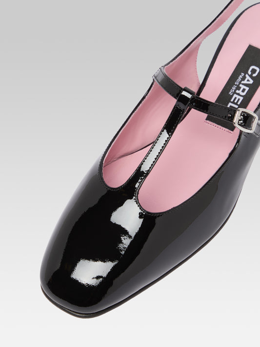 Prune - Black patent leather slingbacks - Image number 4