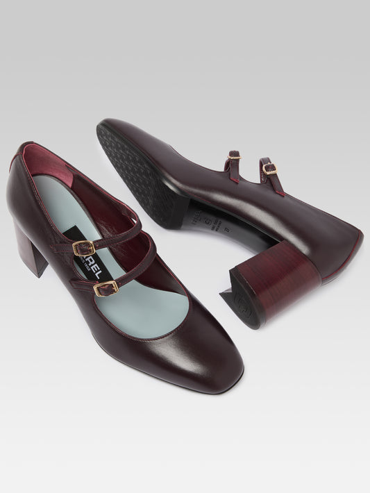 Alice Flex - Escarpins babies cuir bordeaux - Image numéro 8
