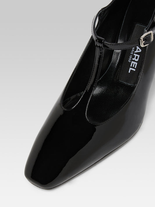 Francesca - Escarpins cuir verni noir - Image numéro 3
