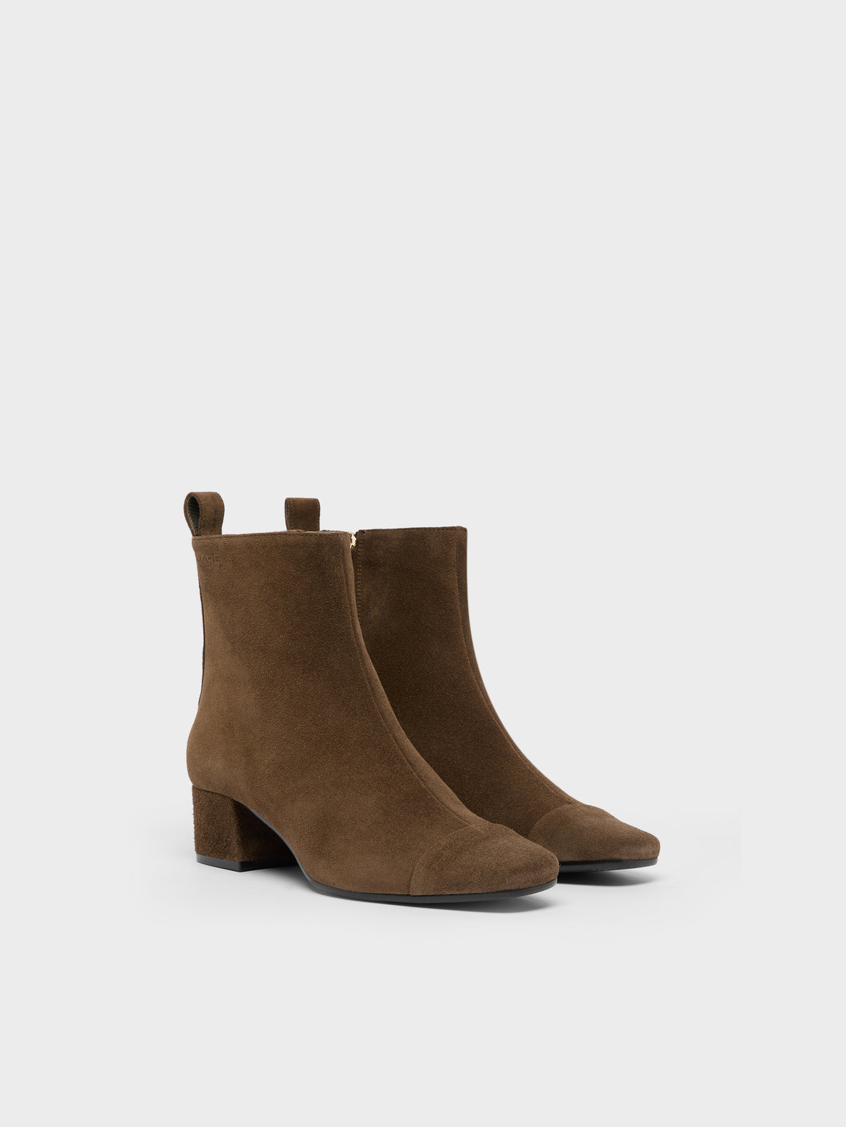 Estime - Khaki Suede Ankle Boots - Image number 2