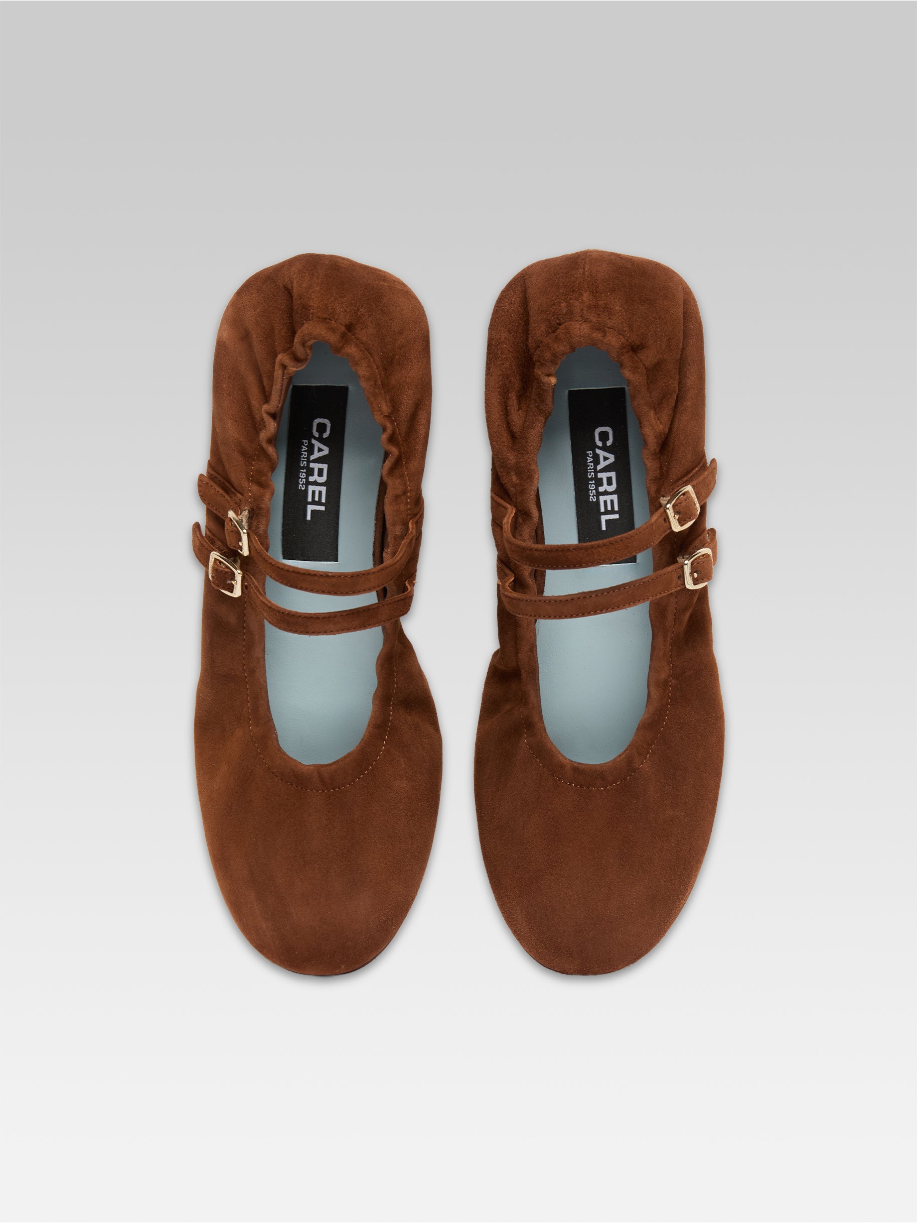 Tatiana - Cognac suede mary jane flats - Image number 3