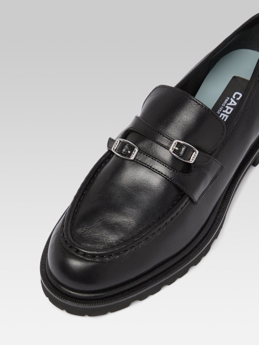 Giovanna - Mocassins cuir noir - Image numéro 4