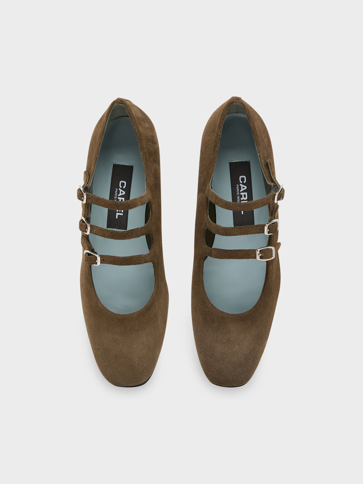 Ariana - Olive leather Mary Jane flats