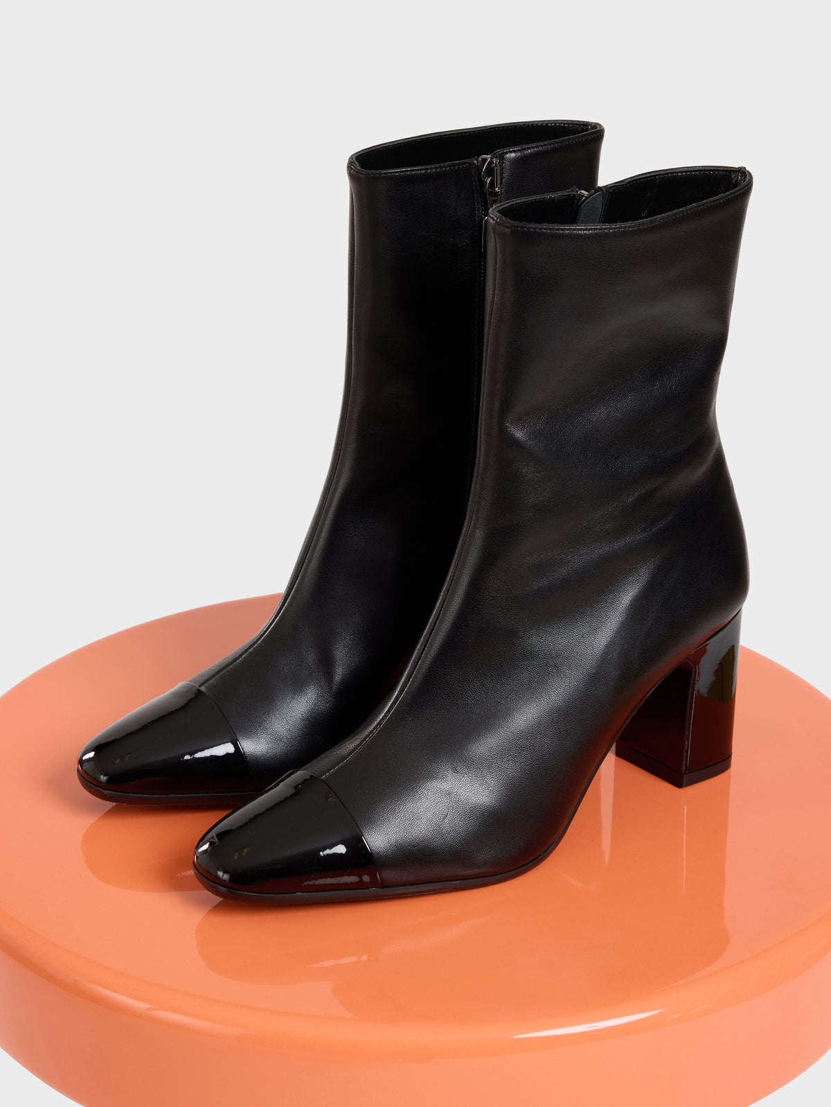 Sofia - Bottines cuir et cuir verni noir - Image numéro 6