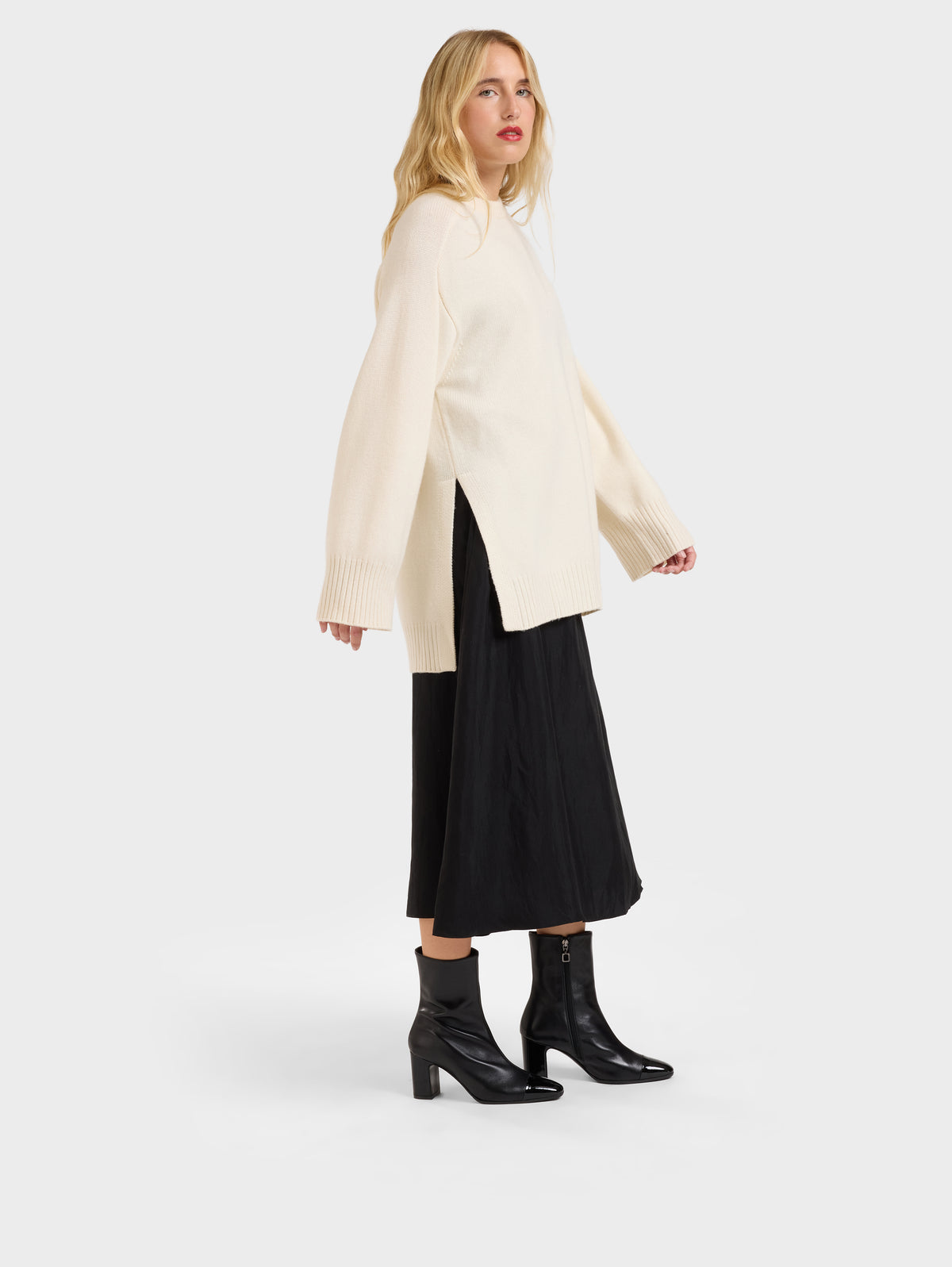Sofia - Bottines cuir et cuir verni noir