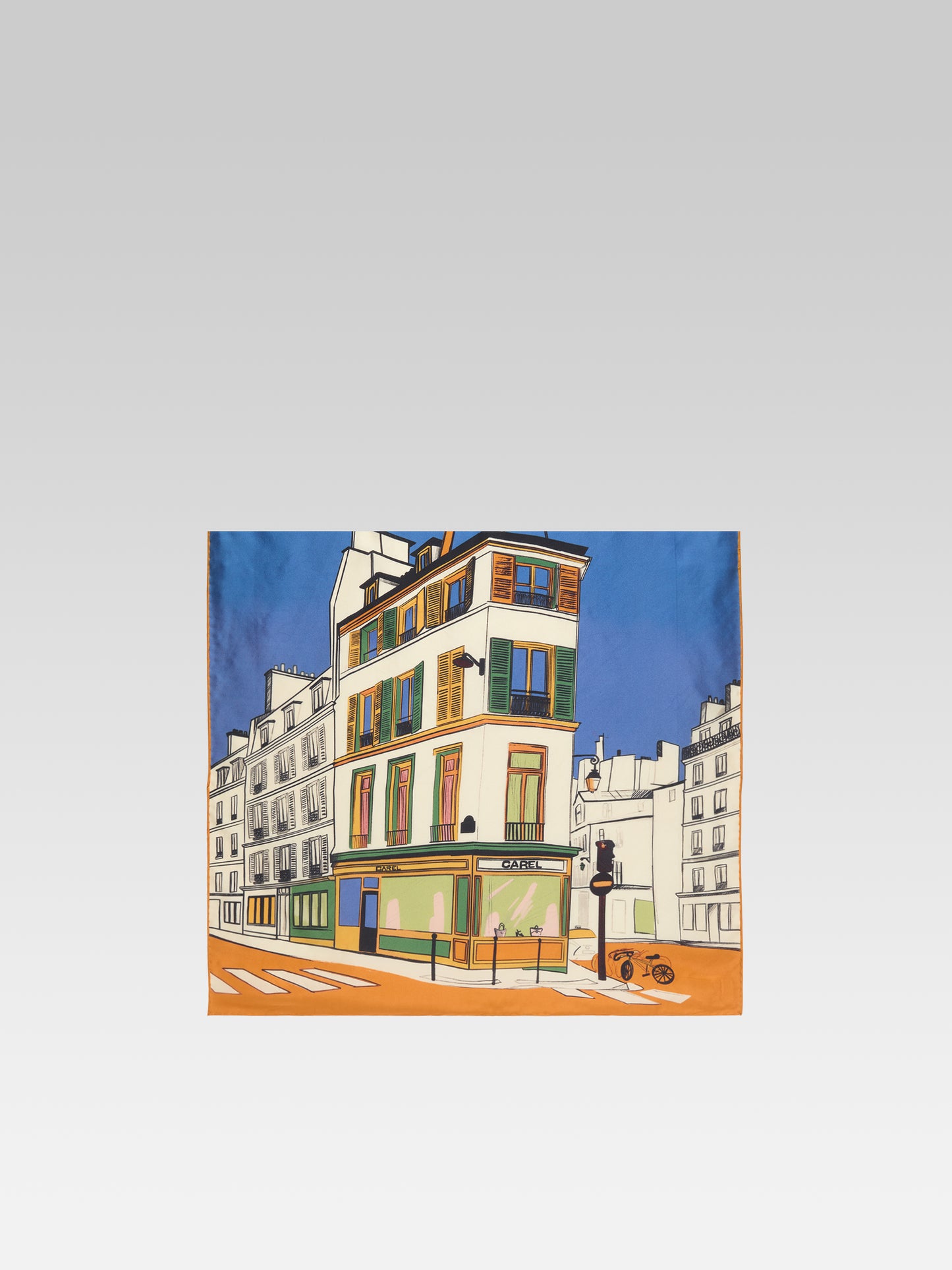 Marais - Multicolored printed silk scarf