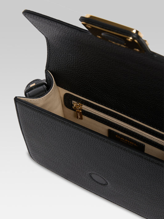 Mabillon - Black grained leather bag - Image number 5