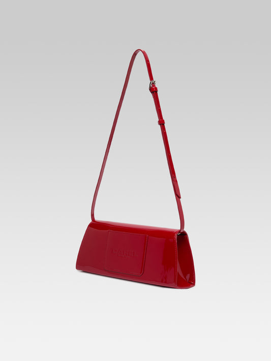 Madeleine - Sac épaule cuir verni rouge - Image numéro 4