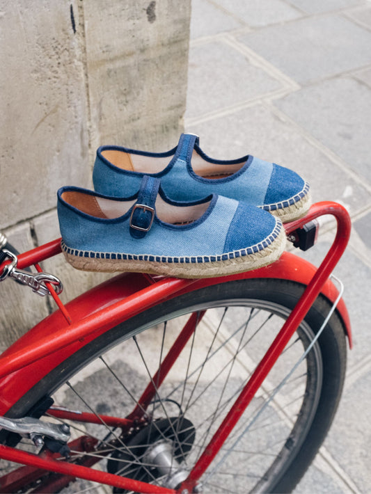 Colza - Espadrilles babies toile bi-jean - Image numéro 3