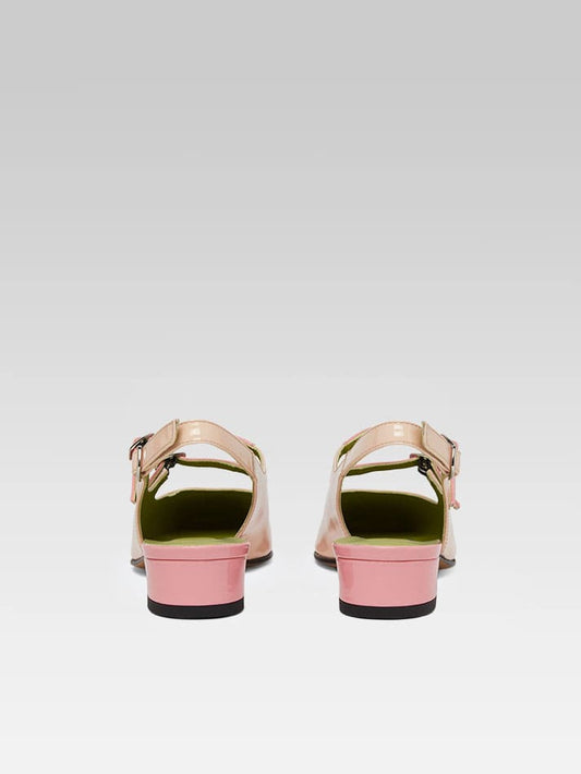 Abricot - Babies slingback cuir verni nude et rose - Image numéro 5