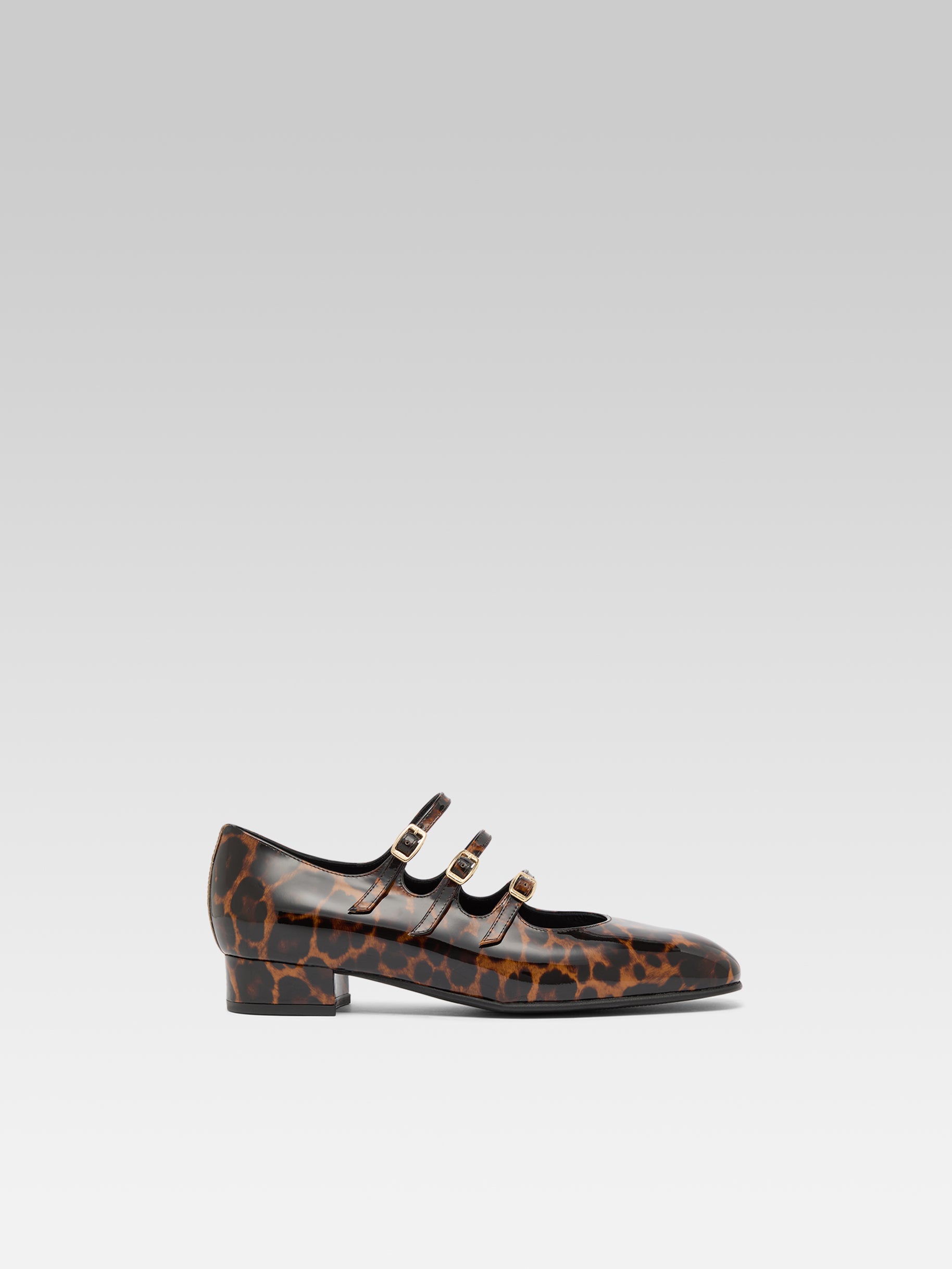 Ariana - Ballerines babies cuir verni leopard