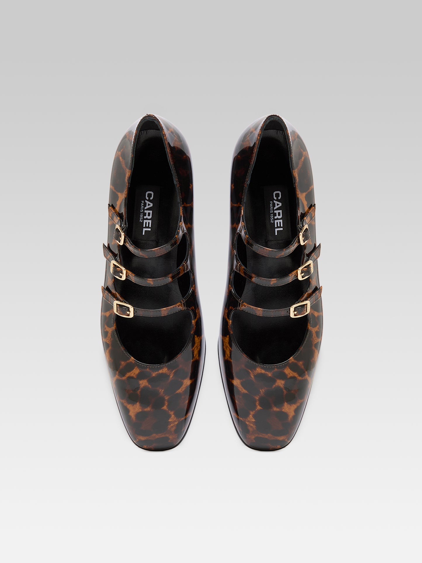Ariana - Ballerines babies cuir verni leopard