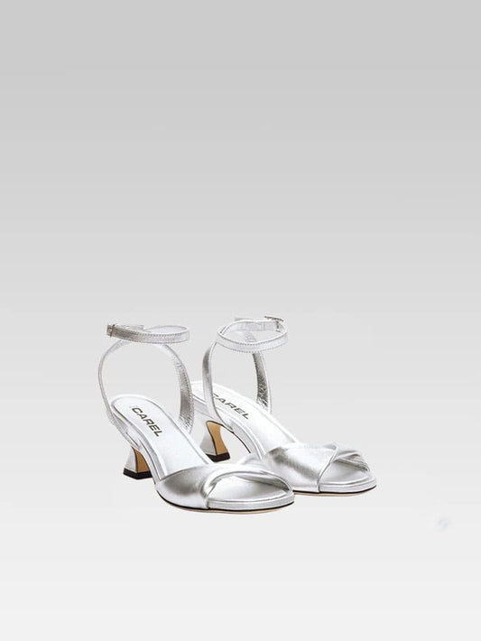 Arielle - Silver laminated leather sandals - Image number 4