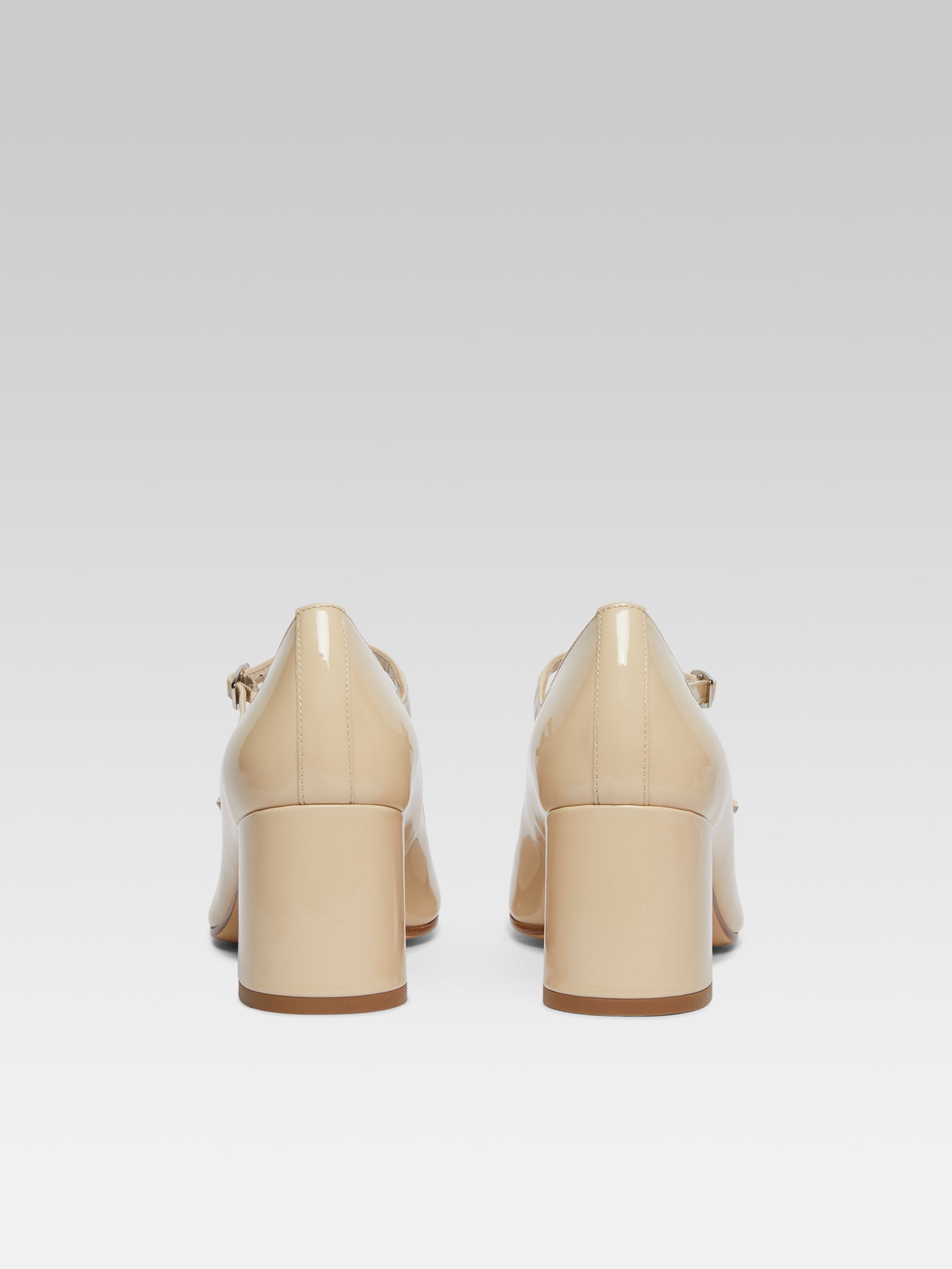 Alice - Escarpins babies cuir verni beige - Image numéro 7