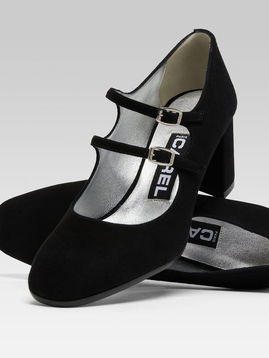 Alice - Escarpins babies cuir velours noir - Image numéro 2