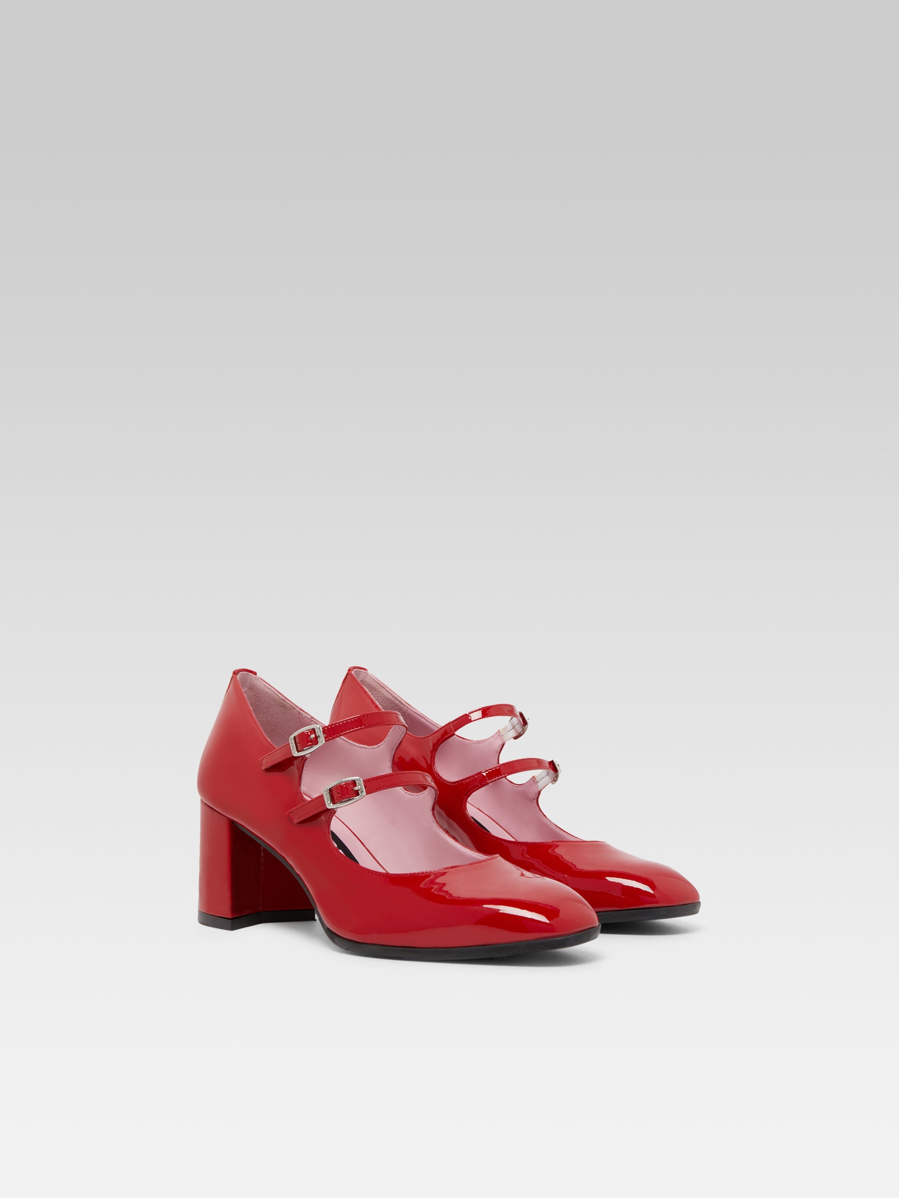 Alice - Red patent leather Mary Janes pumps - Image number 5