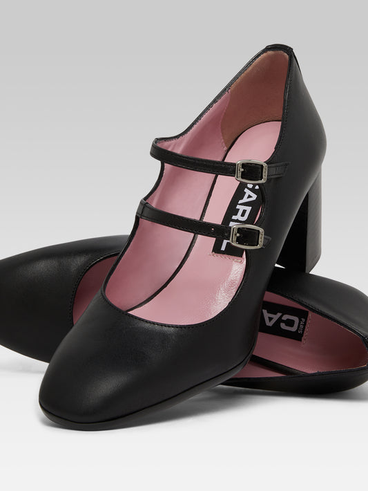 Alice - Escarpins babies cuir noir - Image numéro 4