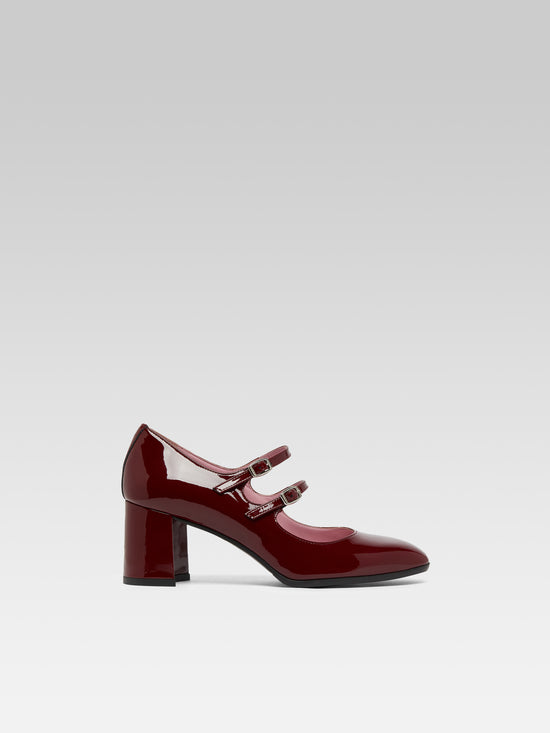 carel Alice - Escarpins babies cuir verni bordeaux