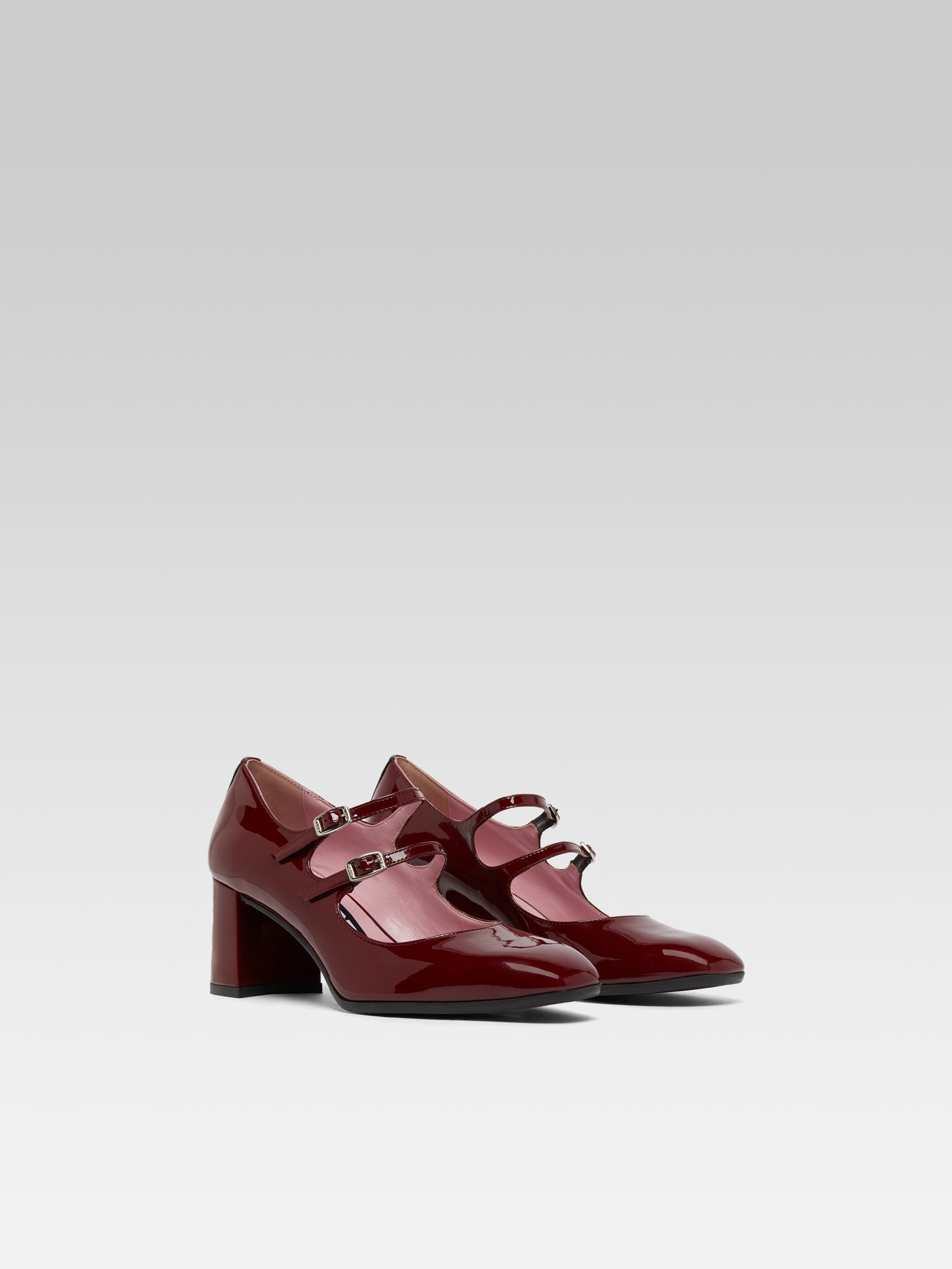 Alice - Burgundy patent leather Mary Janes pumps - Image number 4