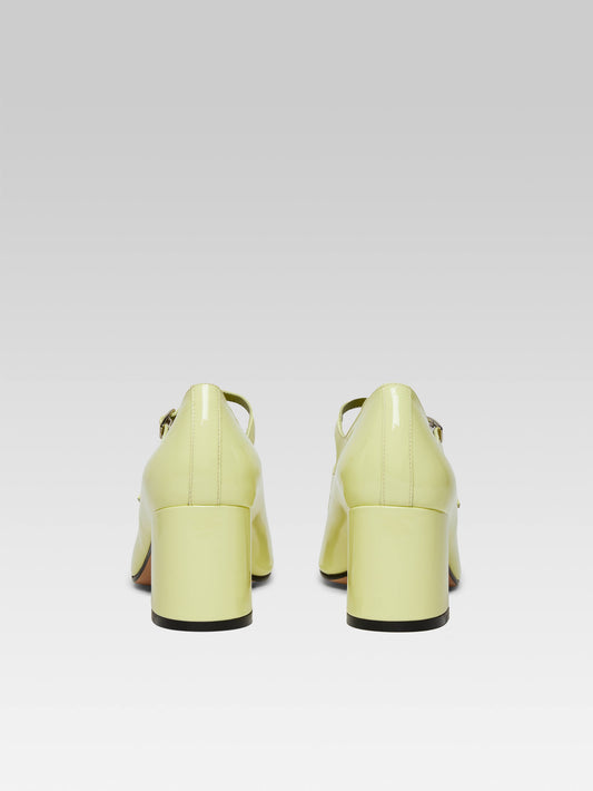 Alice - Lemon patent leather Mary Janes pumps - Image number 5
