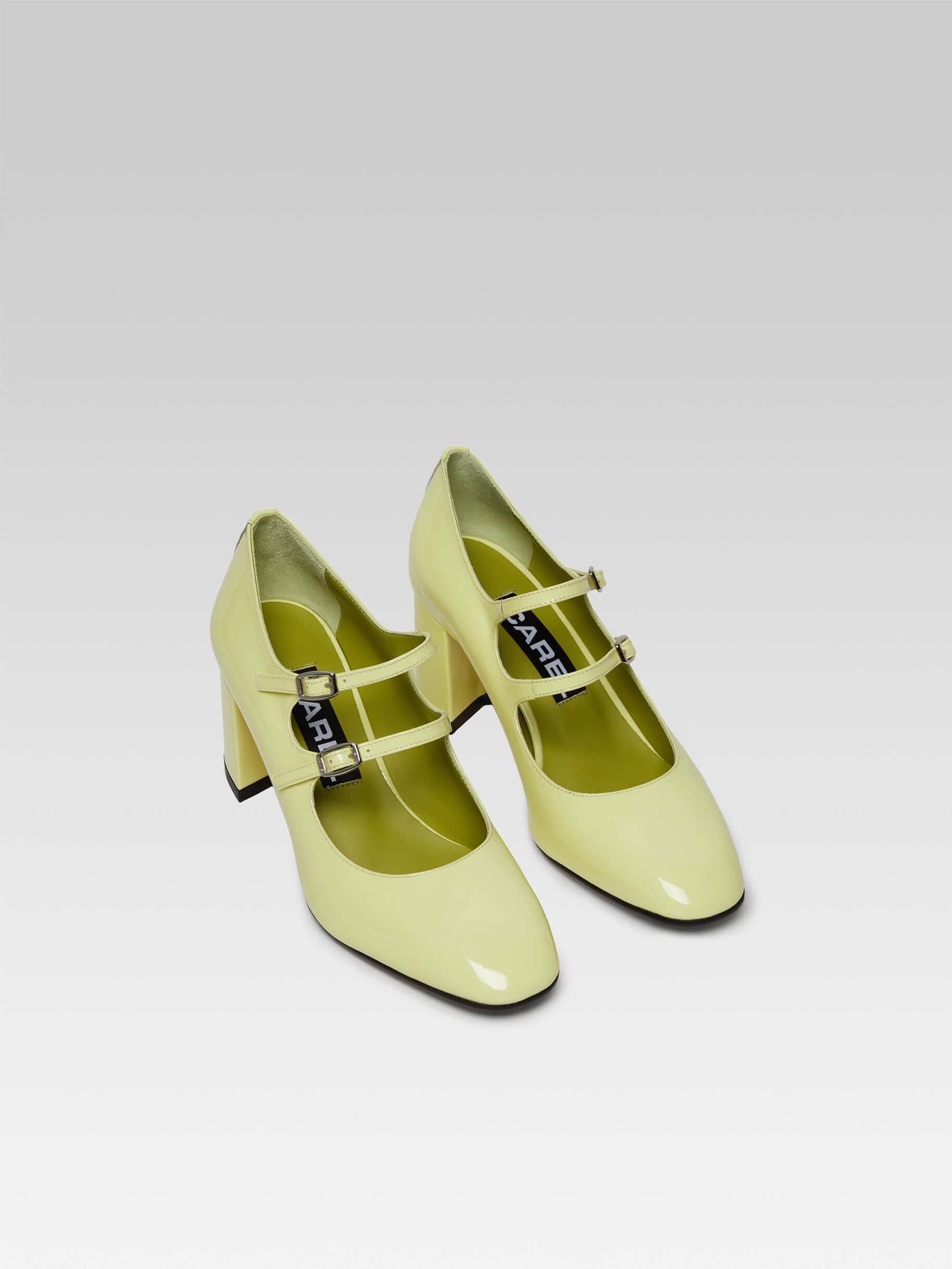 Alice - Escarpins babies cuir verni citron - Image numéro 3