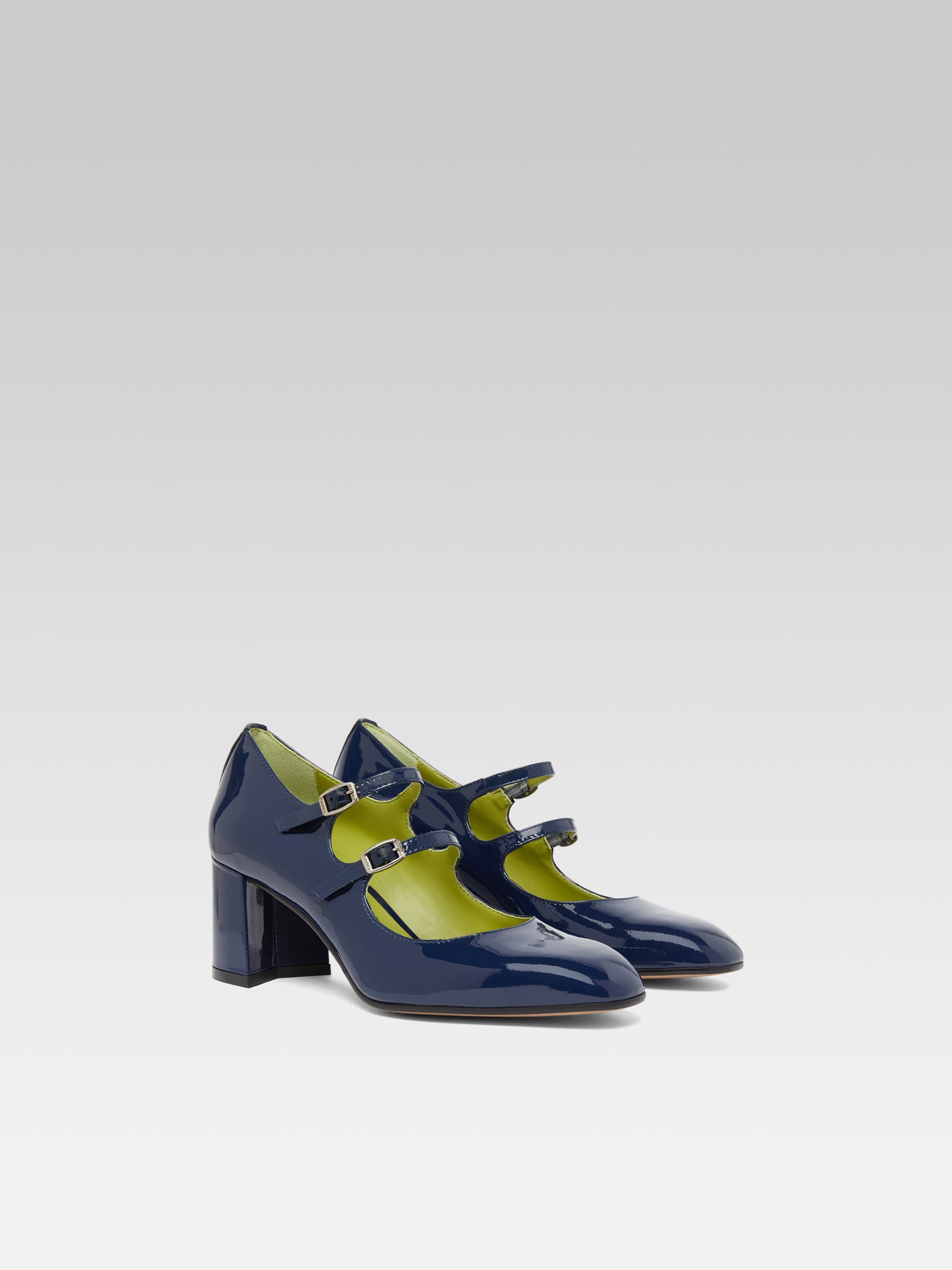 Alice - Blue patent leather Mary Janes pumps - Image number 3