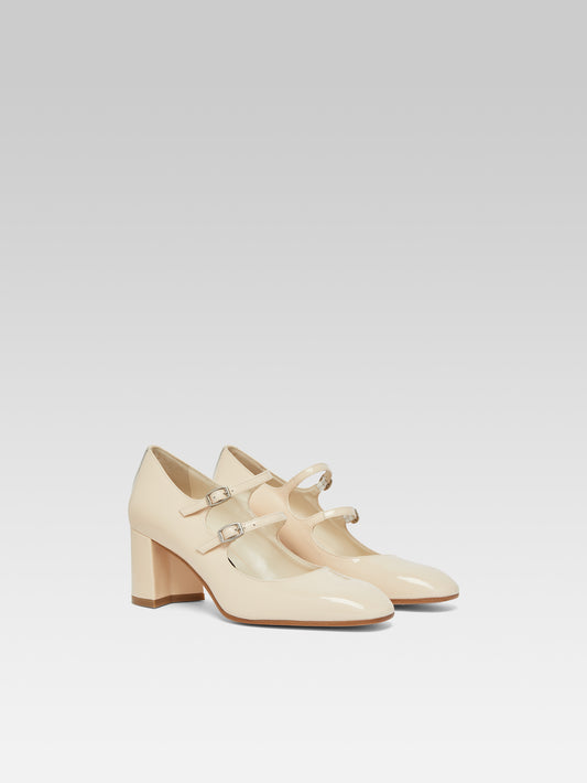 Alice - Nude patent leather Mary Janes pumps - Image number 4