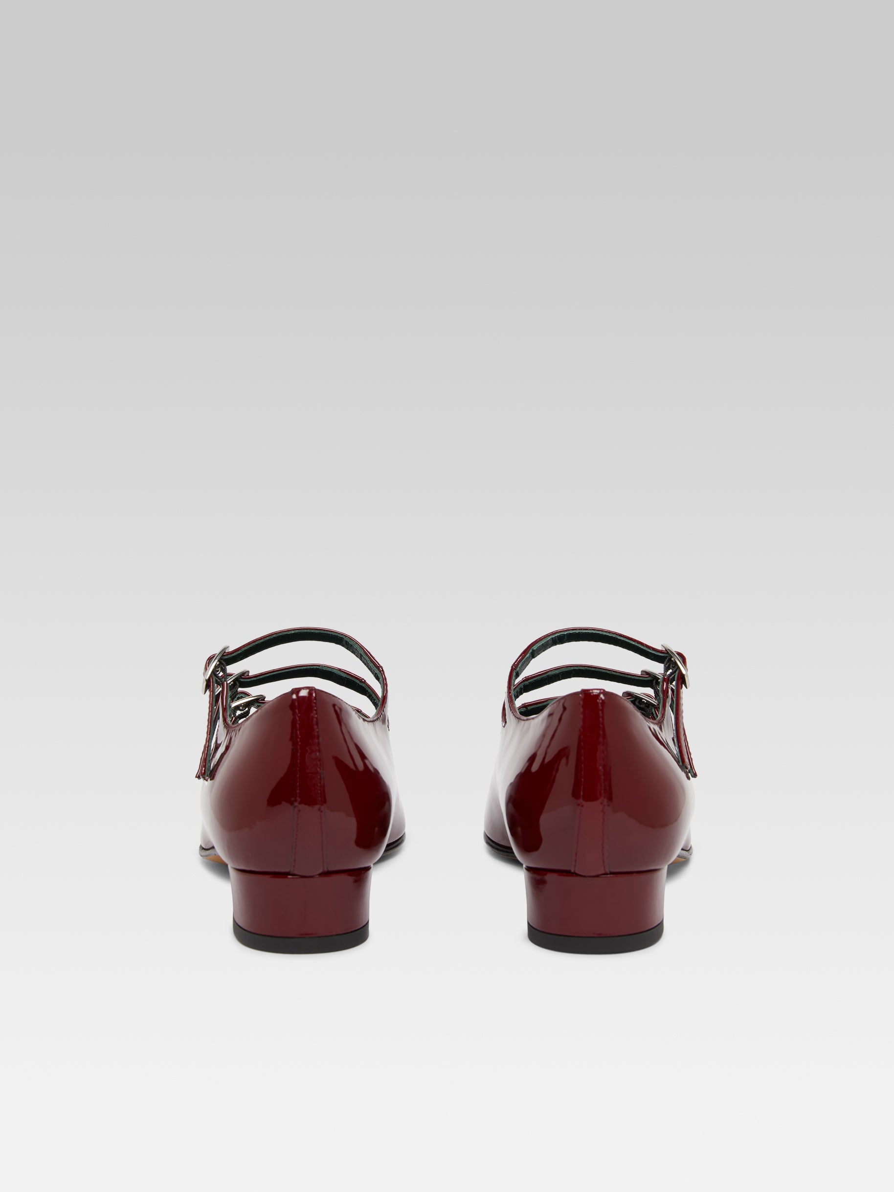 Ariana - Burgundy patent leather Mary Janes ballet flats - Image number 5