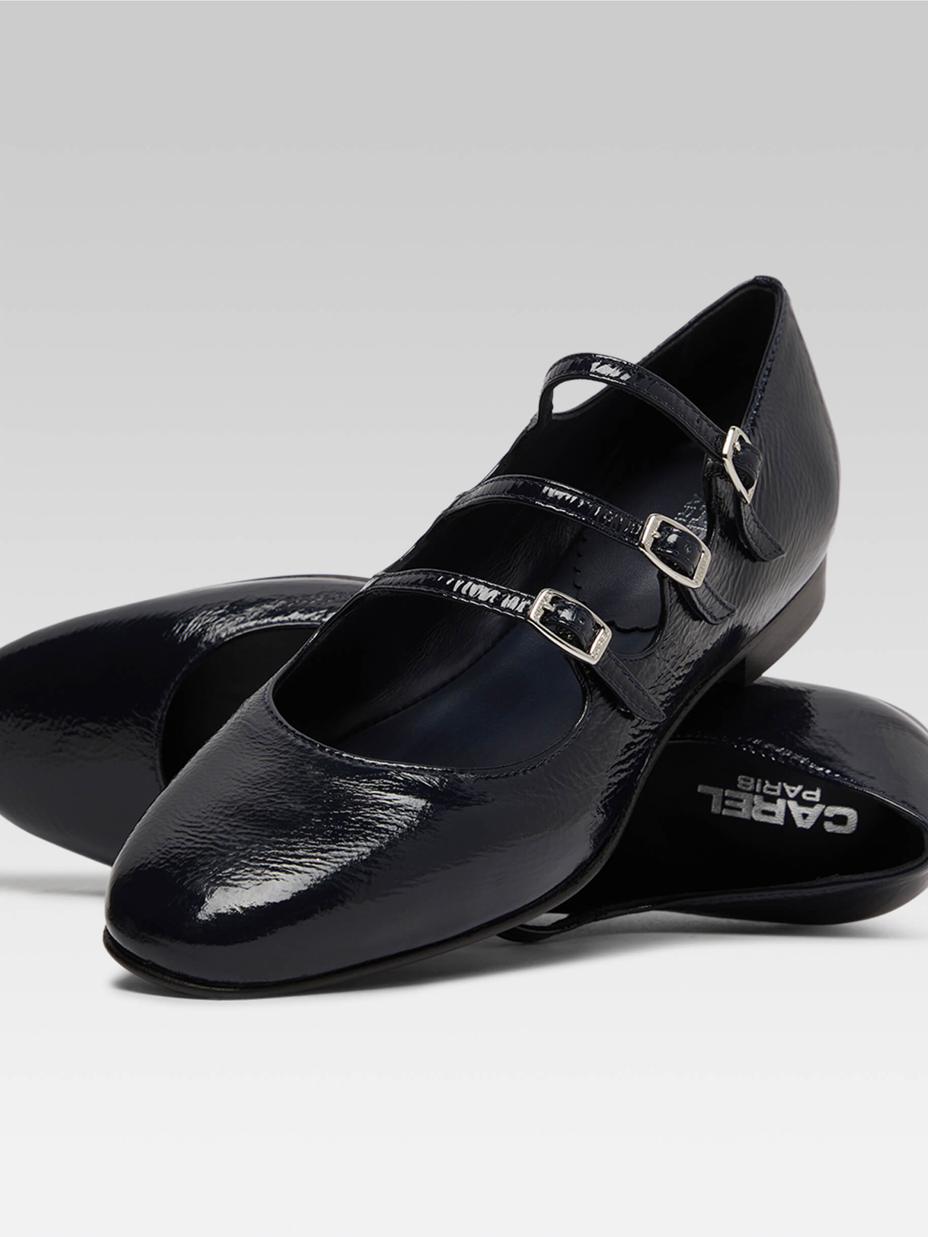 Ariana s - Mary Jane Ballerinas aus abyssinischem blauem Naplack