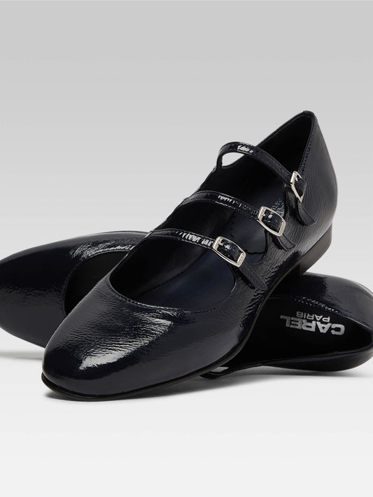 Ariana s - Abyss naplack leather Mary Janes ballet flats - Image number 2