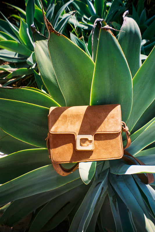 Mabillon - Cognac suede leather bag - Image number 7