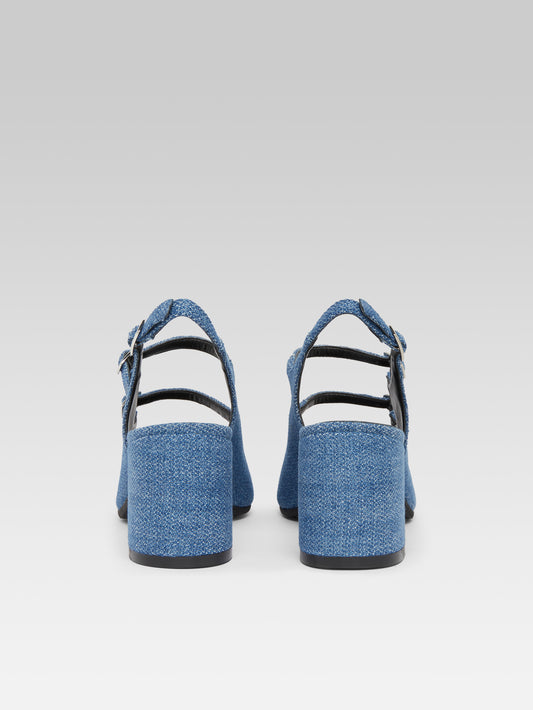 Banana - Babies slingback tissu upcyclé jean bleu - Image numéro 5