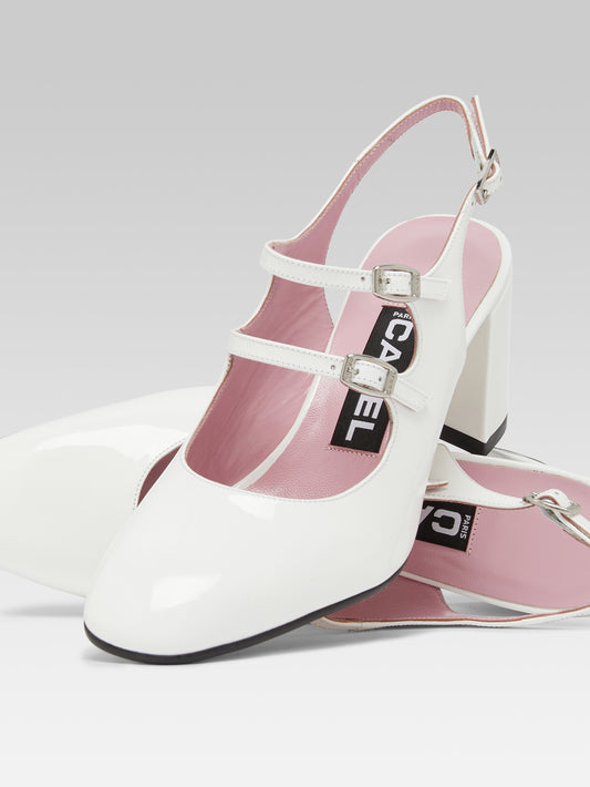 Banana - White patent leather slingback Mary Janes - Image number 2
