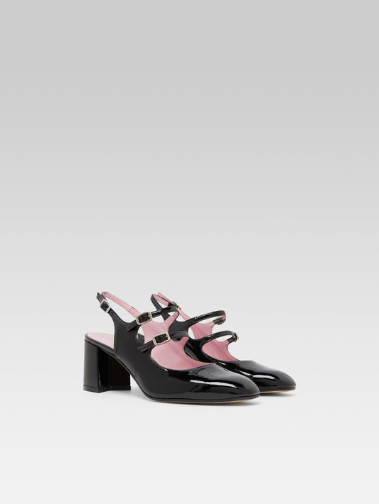 Banana - Babies slingback cuir verni noir - Image numéro 6