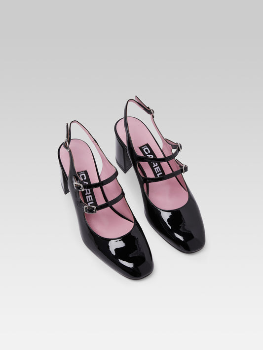 Banana - Babies slingback cuir verni noir - Image numéro 4