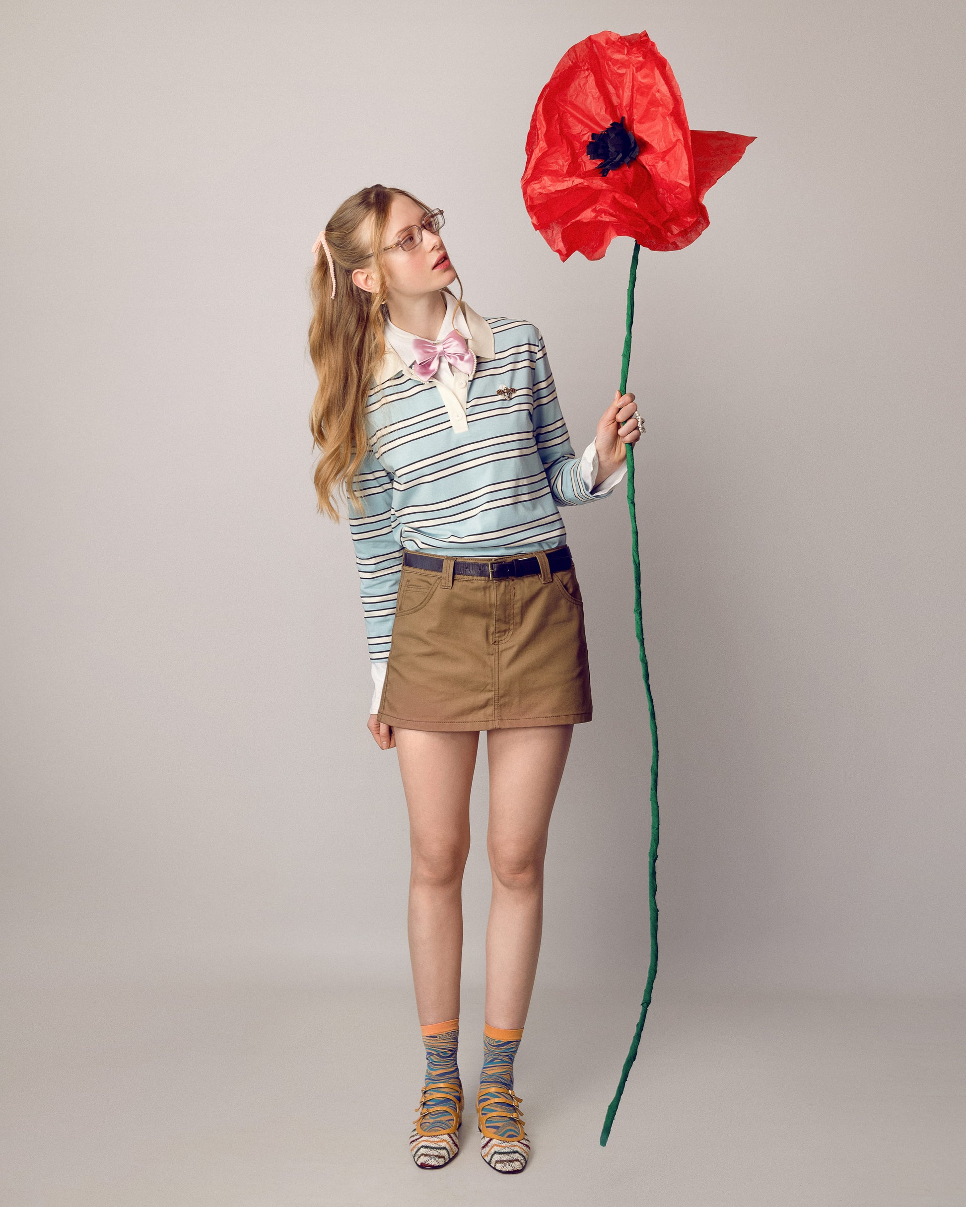 Peche - Mango patent leather and ivory crochet slingback Mary Janes - Image number 5