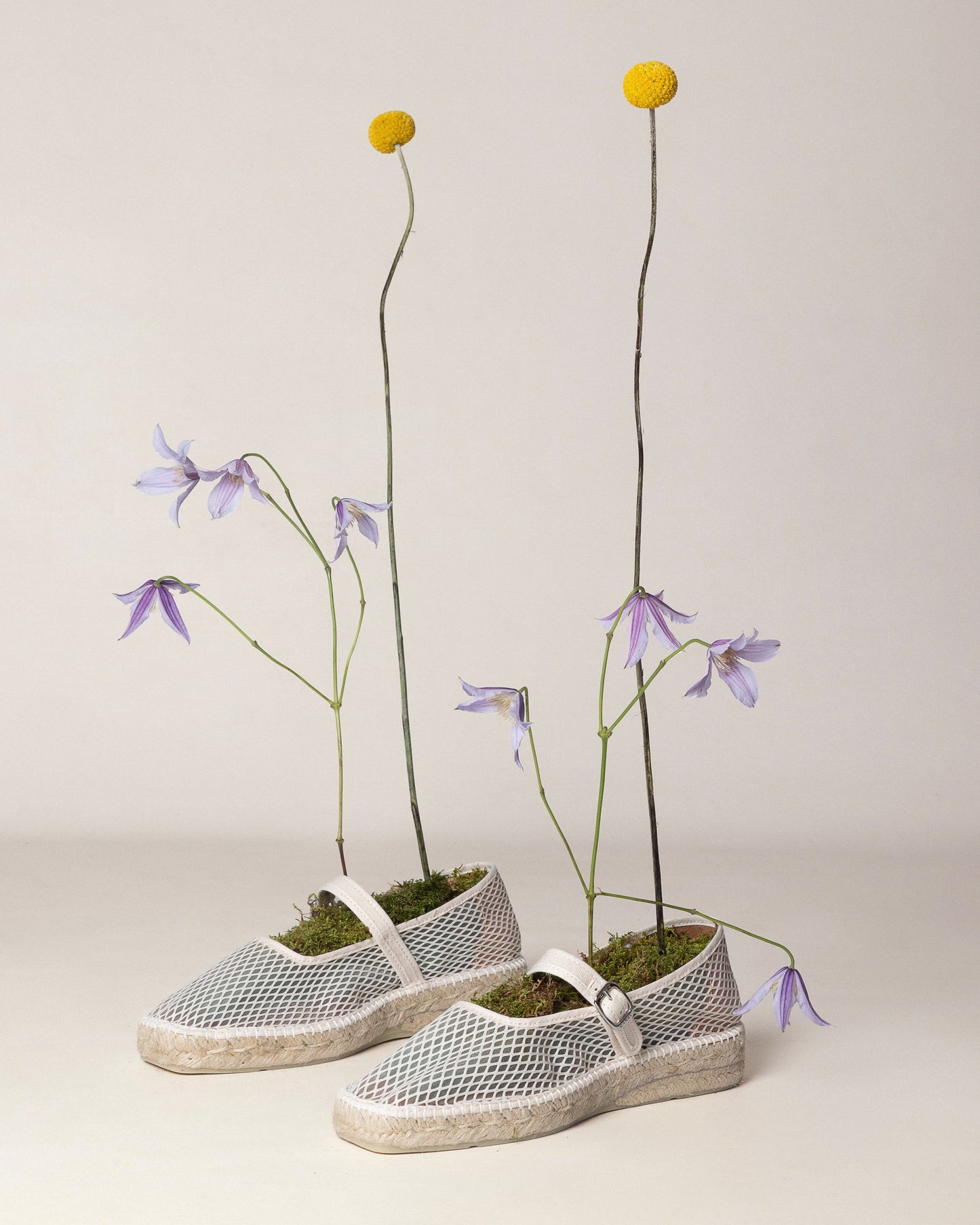 Lagoa - Espadrilles babies résille ivoire