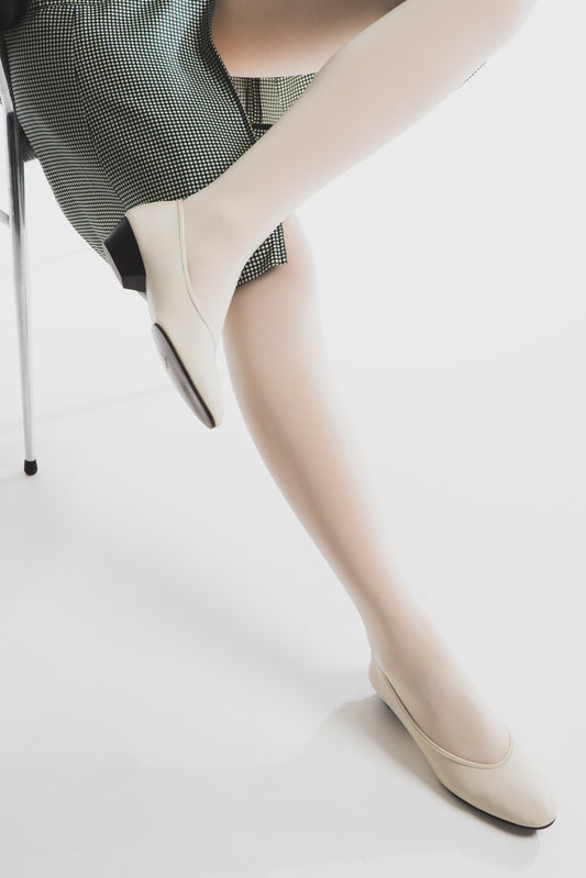 Carlotta - Ballerines cuir ivoire - Image numéro 3