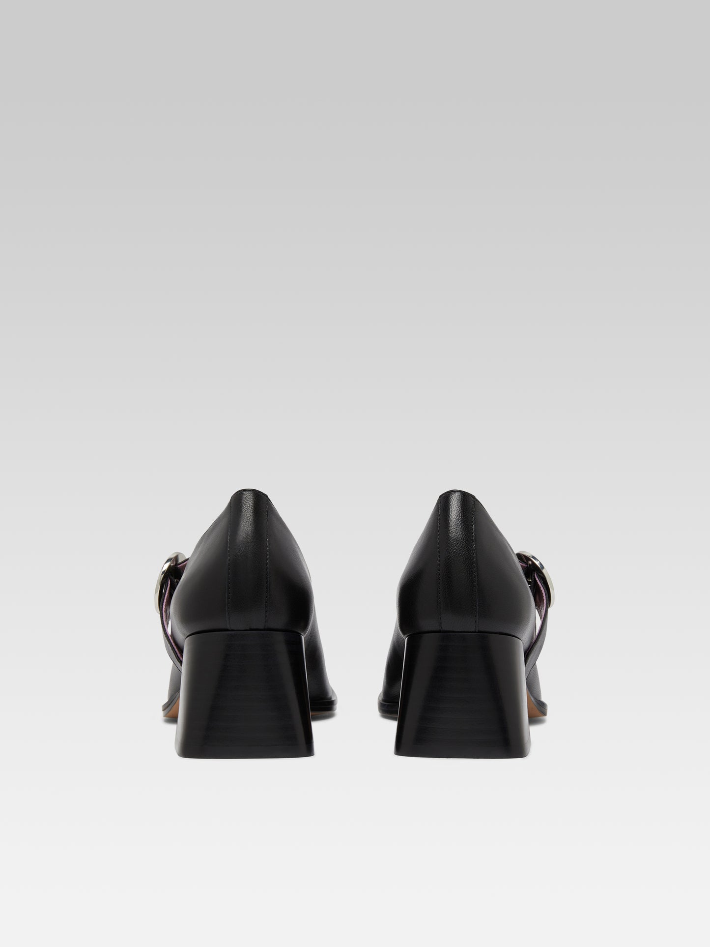 Carmen - Black leather Mary Janes pumps