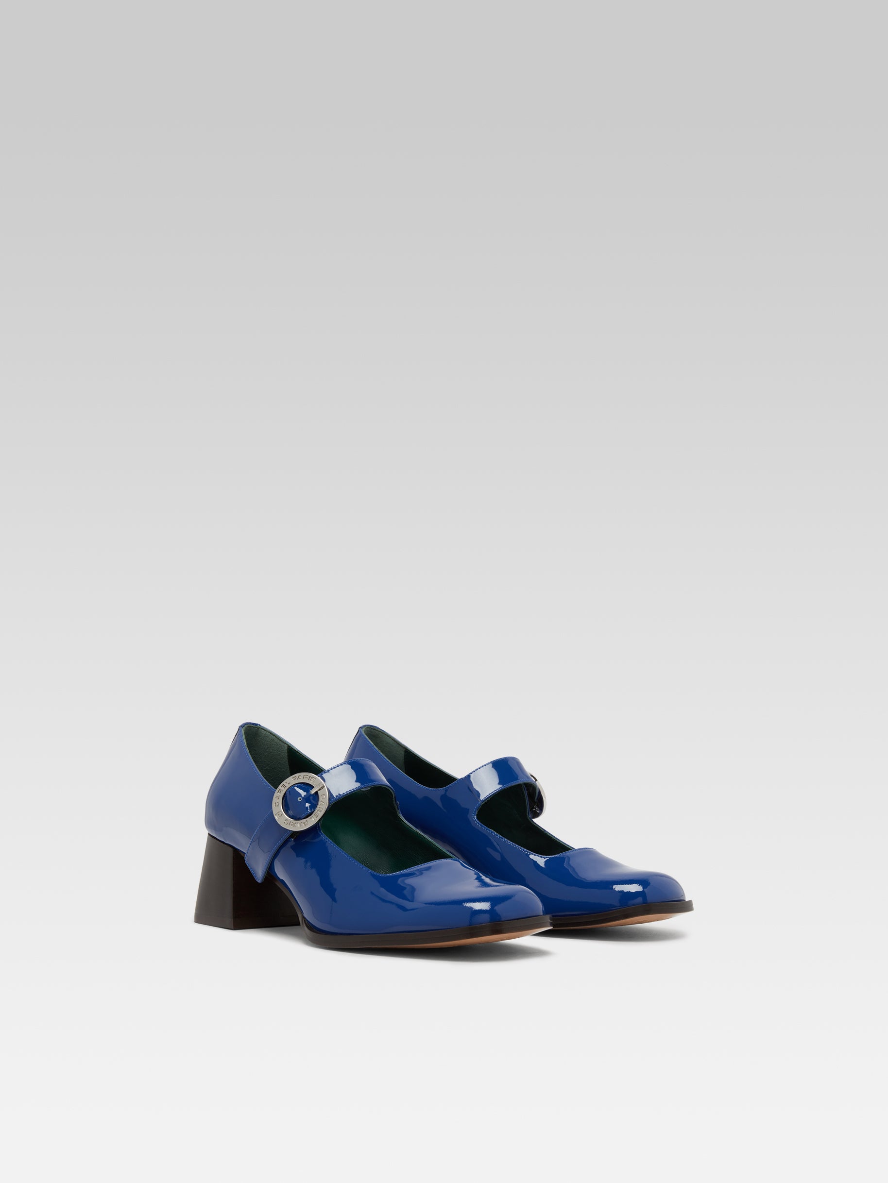 Carmen - Blue patent leather Mary Janes pumps | Carel Paris