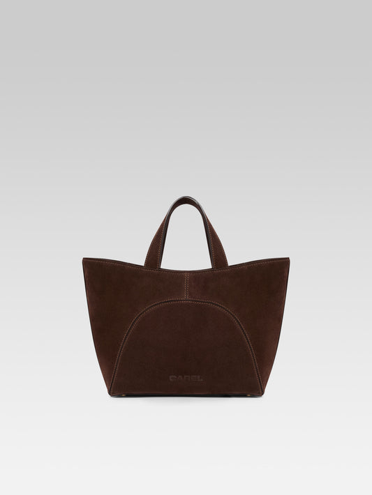 Clem - Brown suede leather mini tote bag - Image number 5