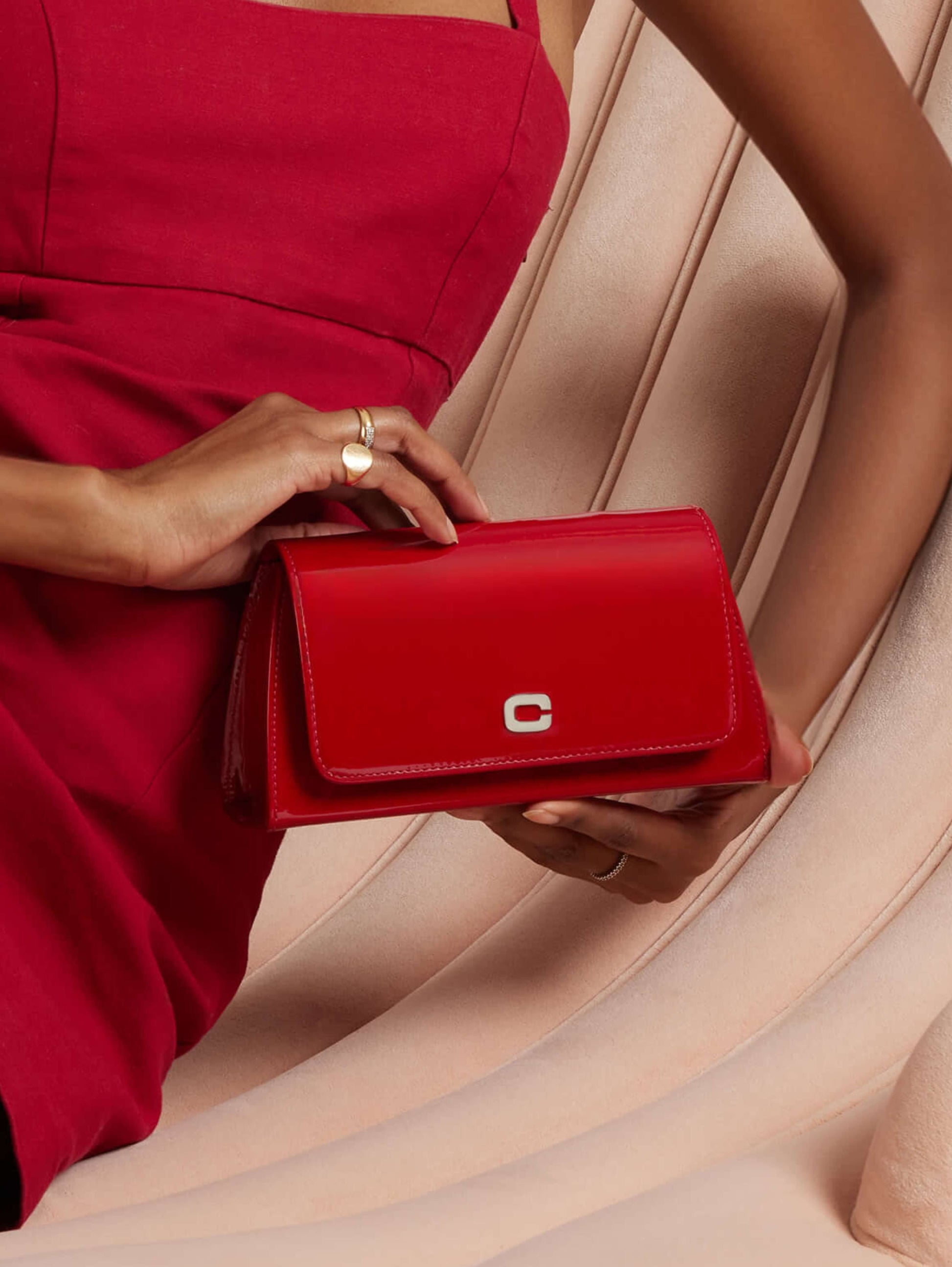 Elysee - Red patent leather shoulder bag - Image number 2