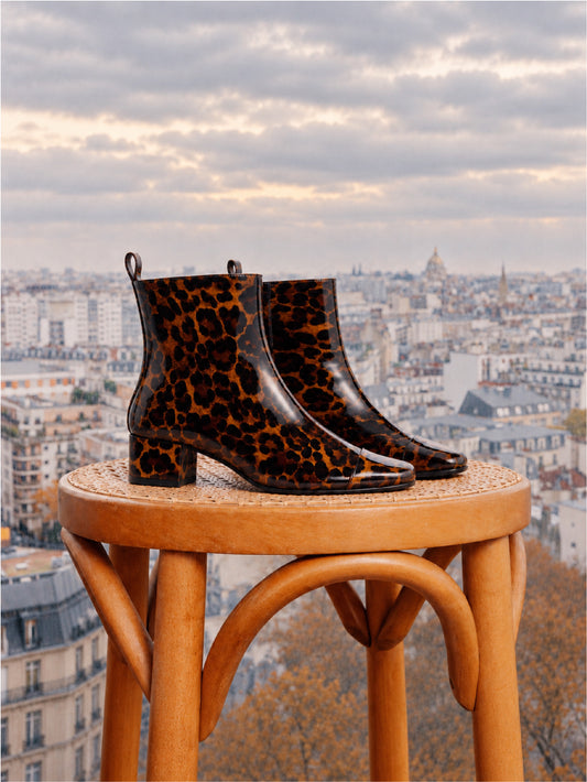 Estime - Bottines cuir verni leopard - Image numéro 3