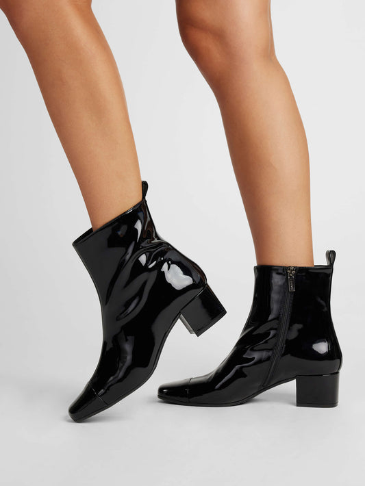 Estime - Bottines cuir verni noir - Image numéro 6