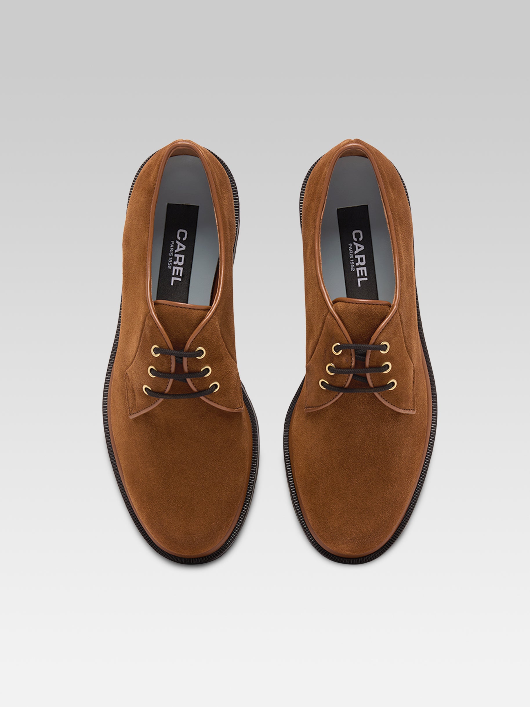 Gioia - Derbies cuir velours brandy - Image numéro 3