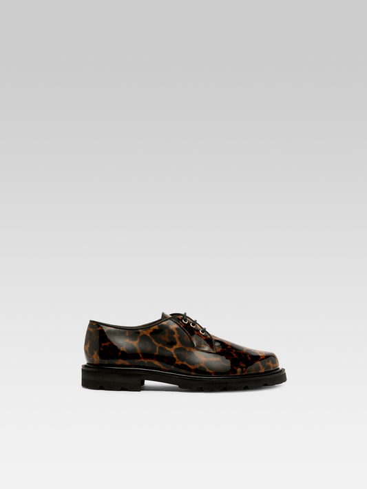 Gioia - Derbies cuir verni leopard