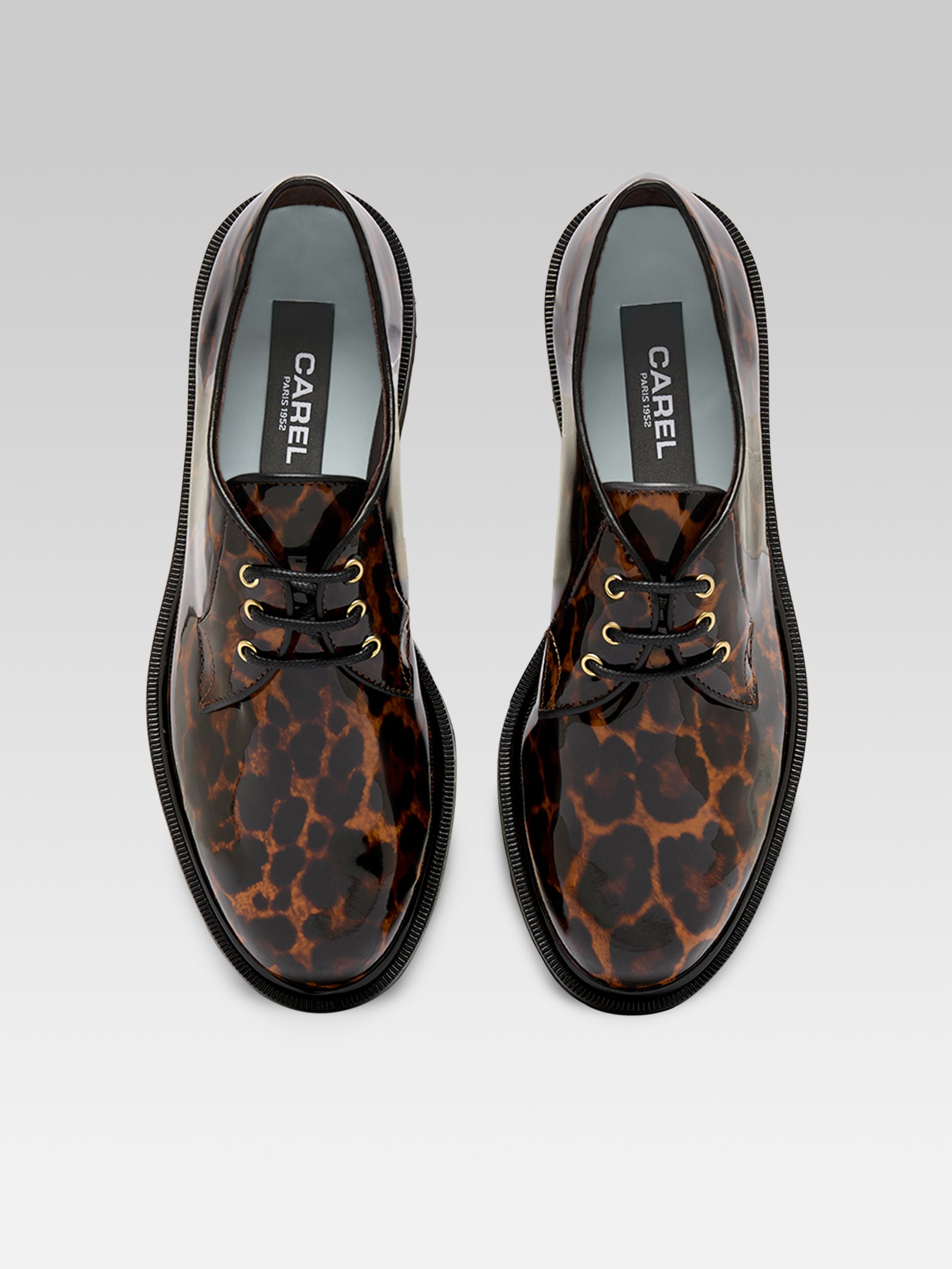 Gioia - Derbies cuir verni leopard - Image numéro 3