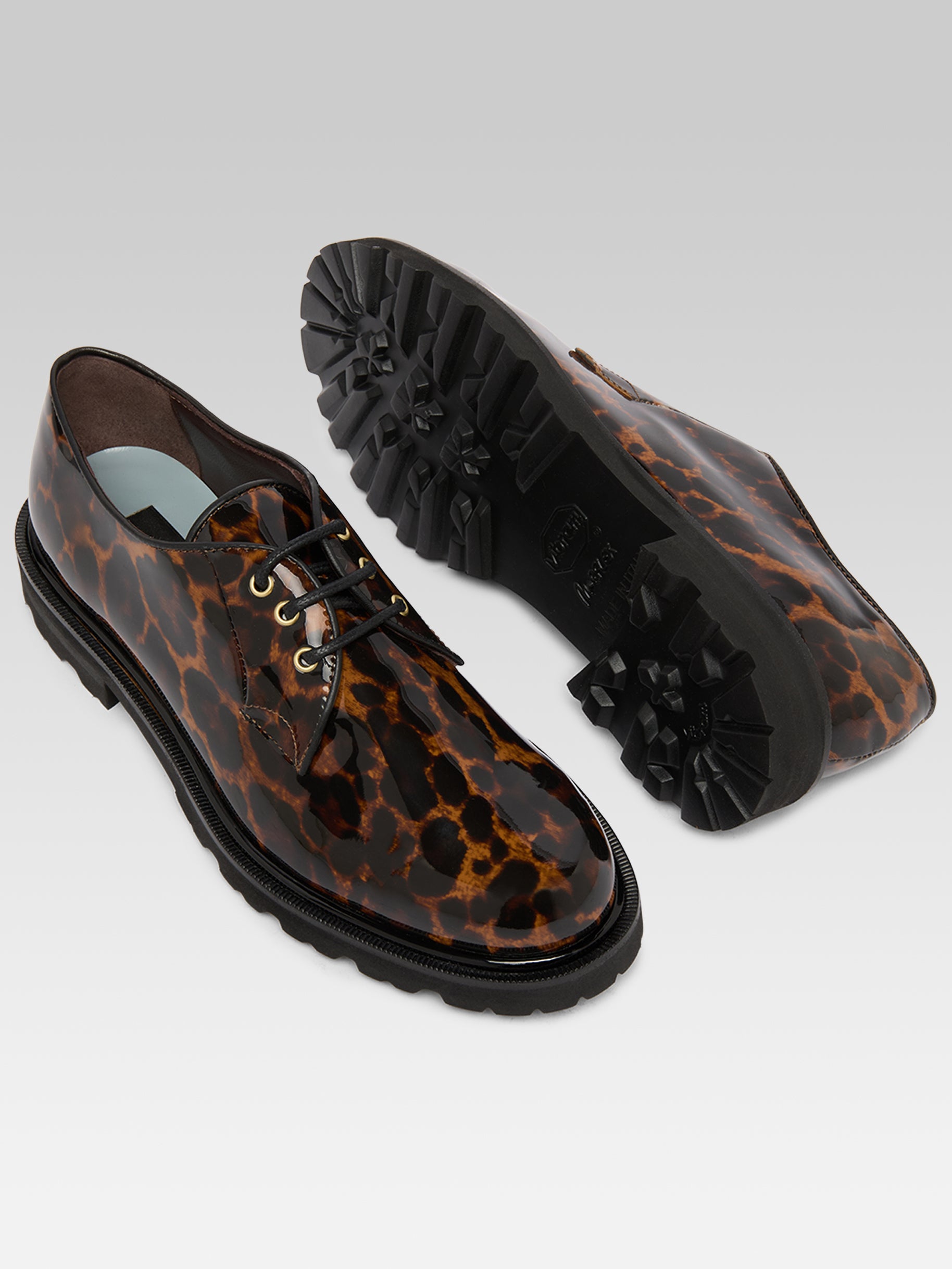 Gioia - Derbies cuir verni leopard - Image numéro 5