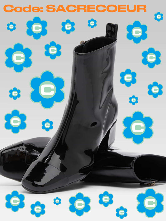 Estime - Bottines cuir verni noir - Image numéro 2